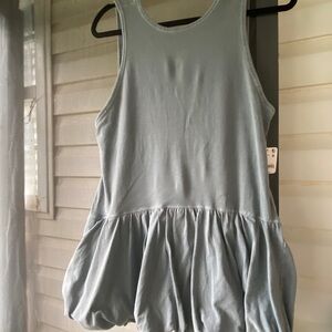 Women’s Sleeveless Peplum Tank Top - Soft Light Blue
